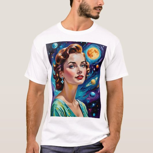 Cosmic rétro Beauté de l'espace TShirt esthétique  (Devant)