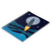 Cosmic Rocketship Scene Notitieboek (Linkerzijde)