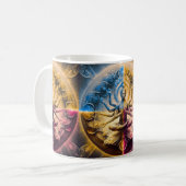 Cosmic Sacred Geometry God Mandala Mug | Multi Arm (Devant gauche)