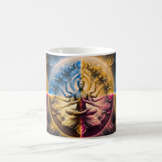 Cosmic Sacred Geometry God Mandala Mug | Multi Arm (Centre)