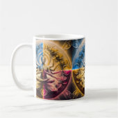 Cosmic Sacred Geometry God Mandala Mug | Multi Arm Koffiemok (Links)