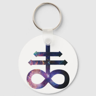 Cosmic Satanic Cross Sleutelhanger