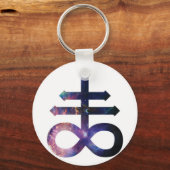 Cosmic Satanic Cross Sleutelhanger (Voorkant)