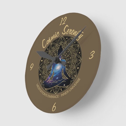 Cosmic Serenity Meditation | Galaxy Mandala Ronde Klok (Hoek)