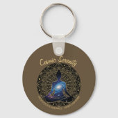 Cosmic Serenity Meditation – Galaxy Mandala Sleutelhanger (Voorkant)