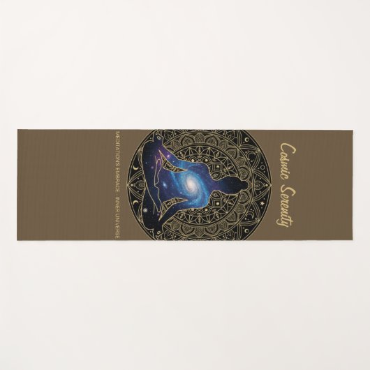 Cosmic Serenity Meditation – Galaxy Mandala  Yogamat (Voorkant (horizontaal))