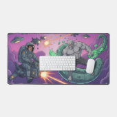 Cosmic Showdown — Alien vs Buff Titan Bureaumat (Keyboard & Muis)