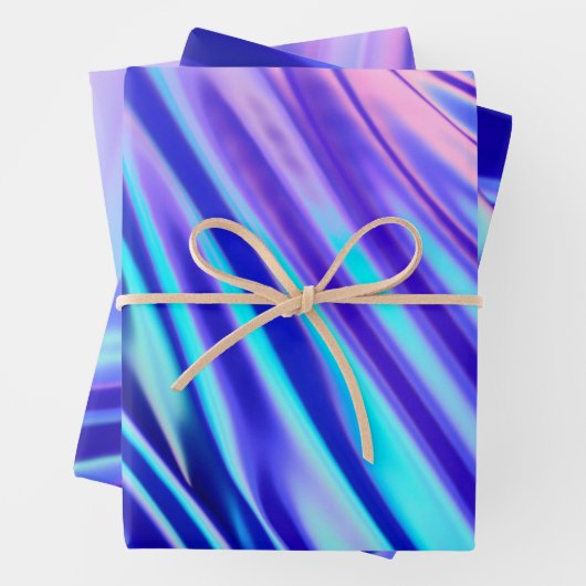 Cosmic Sky Roze Blauw Paarse Gradient Inpakpapier Vel (In situ)