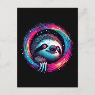 Cosmic Sloth Galaxy Art Briefkaart