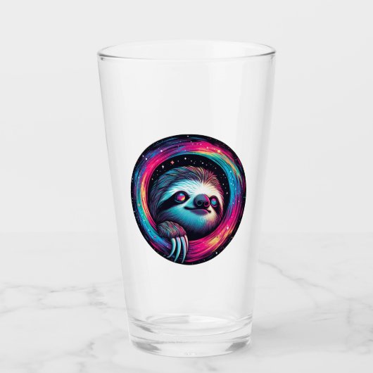 Cosmic Sloth Galaxy Art Glas (Voorkant)
