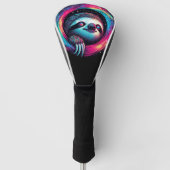 Cosmic Sloth Galaxy Art Golfheadcover (Voorkant)