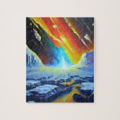 Cosmic Smart kind Earth en galactisch afbeelding m Legpuzzel (Verticaal)