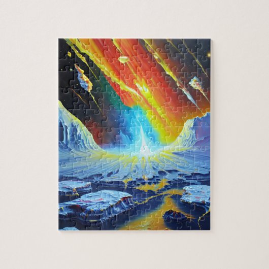 Cosmic Smart kind Earth en galactisch afbeelding m Legpuzzel (Verticaal)
