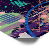 Cosmic Snow Storm: Abstract Maximalism Art Poster (Hoek)