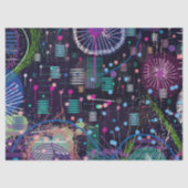 Cosmic Snow Storm: Abstract Maximalism Art Tissuepapier (Voorkant)