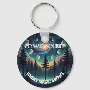 Cosmic Solitude Galaxy Forest • Maanfasen Sleutelhanger