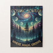 Cosmic Solitude Galaxy Forest • Moon Phases Legpuzzel (Verticaal)
