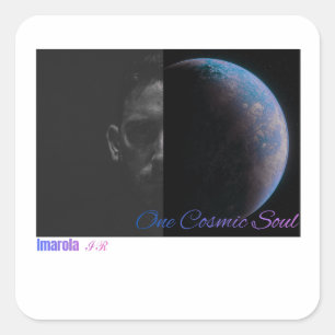 Cosmic Soul Sticker, Galaxy Universum Hemellichaam Vierkante Sticker
