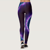 Cosmic Space Rave Neon Blacklight Mandala Leggings (Achterkant)