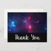 Cosmic Space Stars en Nebula Hartelijk dank Briefkaart (Voorkant / Achterkant)