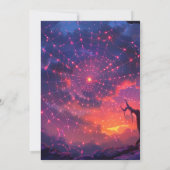 Cosmic Spider Web Halloween Custom Kaart (Achterkant)