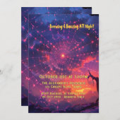 Cosmic Spider Web Halloween Custom Kaart (Voorkant / Achterkant)