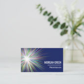 Cosmic Starburst Dynamic Navy Blue Visitekaartje (Staand voorkant)