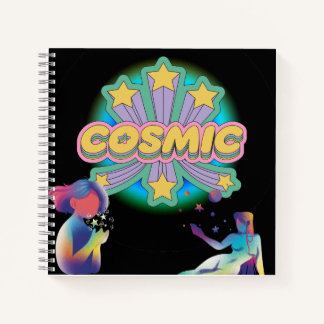 Cosmic Stars Retro Aesthetic Notebook   Notitieboek