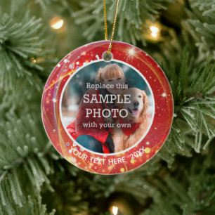 Cosmic Stars, twee foto's, twee zweden Keramisch Ornament