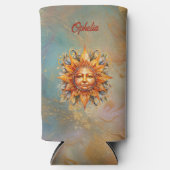 Cosmic Sun Face gepersonaliseerde Koelbox (Voorkant)