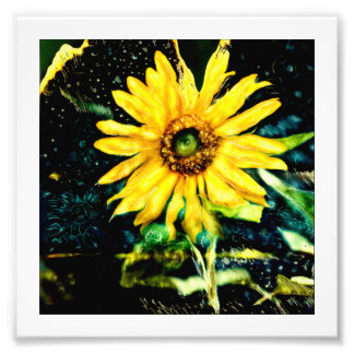 Cosmic Sunflower Originele fotografie van "slrusse Foto Afdruk