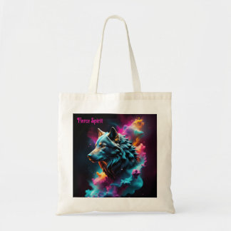 Cosmic Surreal Fantasy Wolf Aangepaste Abstracte k Tote Bag