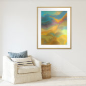 Cosmic Swirl - Abstracte verf met een dubbele kleu Poster