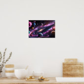 Cosmic Symphony of Planets and Galaxies Poster (Keuken)