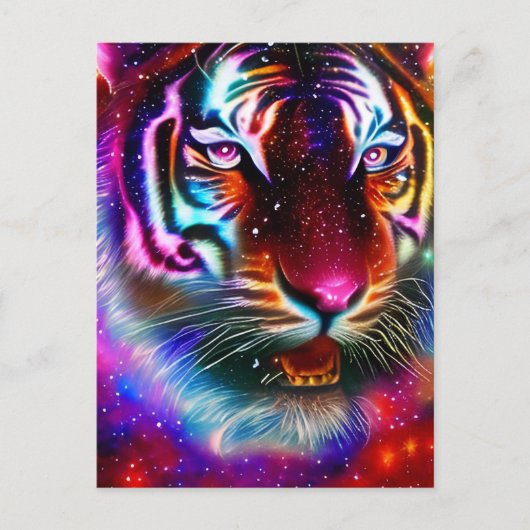 Cosmic Tiger Briefkaart (Voorkant)