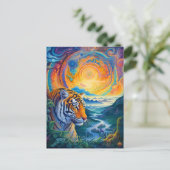 Cosmic Tiger Briefkaart (Staand voorkant)