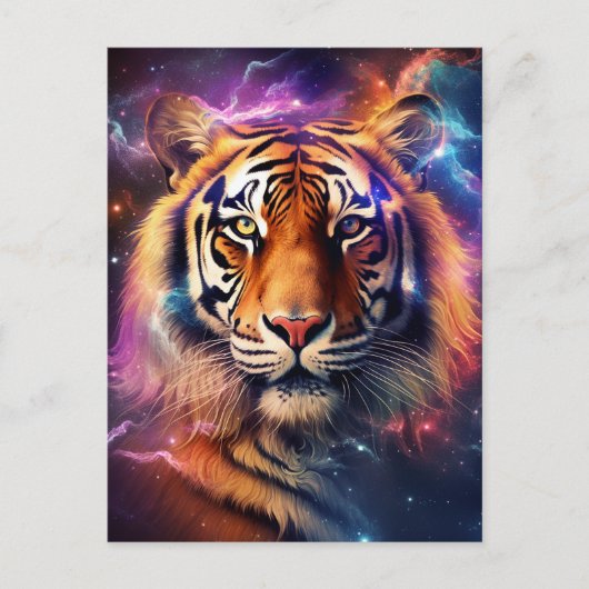 Cosmic Tiger Briefkaart (Voorkant)