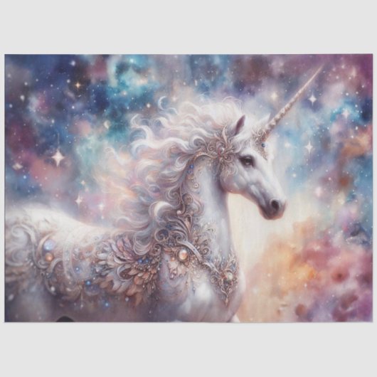 Cosmic Unicorn Dreamscape Decoupage  Tissuepapier (Voorkant)