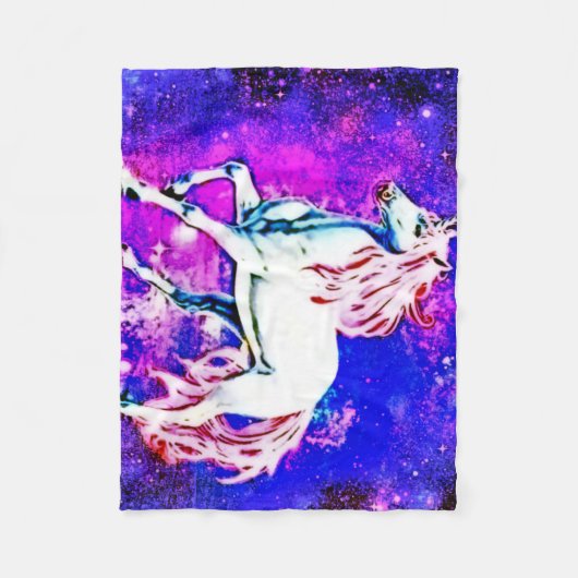 Cosmic unicorn Fleece Blanket Deken (Voorkant)