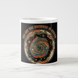 Cosmic Universe In Motion - Retro Aesthetic Spirit Extra Grote Beker