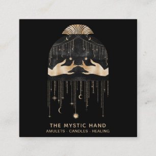 *~* Cosmic Universe Stars Moon Mystic Hands Vierkante Visitekaartje