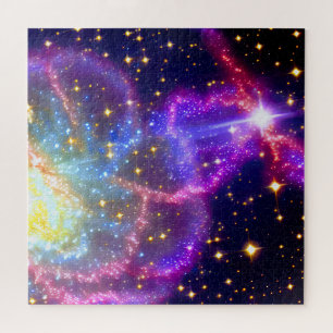 Cosmic Vibrant and Blue Chaotic Event in Universe Legpuzzel