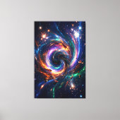 Cosmic Vortex Nexus – Abstract Space Canvas Print (Voorkant)