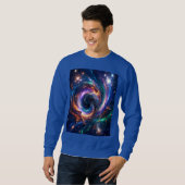 Cosmic Vortex Nexus – Sweatshirt Espace Abstrait (Devant entier)