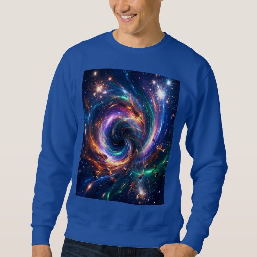Cosmic Vortex Nexus – Sweatshirt Espace Abstrait (Devant)