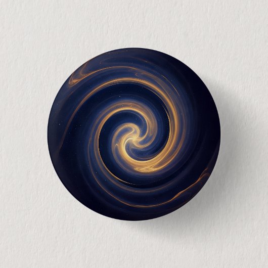 Cosmic Vortex of Golden Light Ronde Button 3,2 Cm (Voorkant)