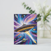 Cosmic Voyage Briefkaart (Staand voorkant)