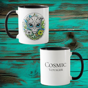 Cosmic Voyager Buitenaardse buitenaardse bloemen Mok