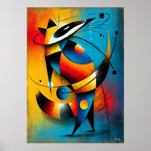Cosmic Wasbeer – Moderne Abstracte Geometrische Mu Poster