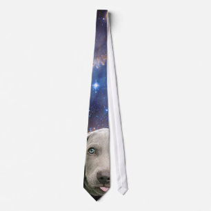 Cosmic Weimaraner in Space Stropdas